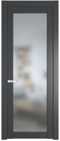 	межкомнатные двери 	Profil Doors 1.1.2/2.1.2 PD со стеклом графит