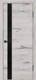 	межкомнатные двери 	Luxor ЛУ-45 чёрное стекло дуб арктик